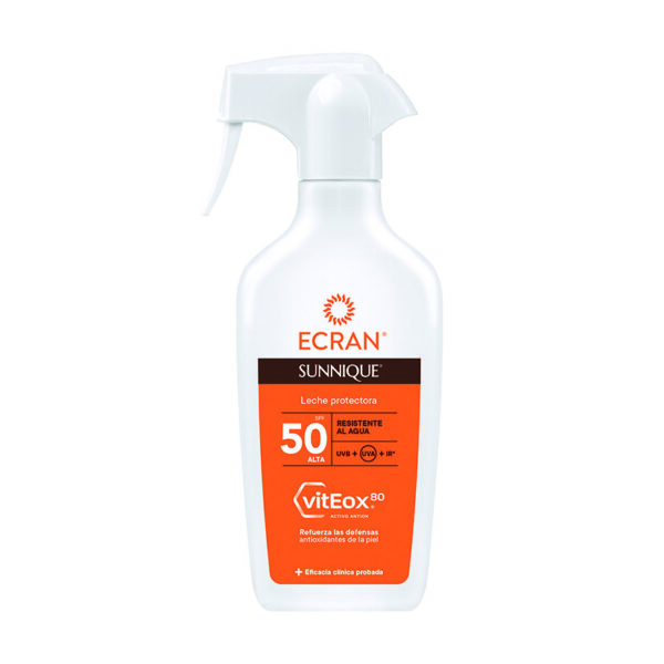 Leche protectora pistola SPF50 270 ml. Ecran Sunnique
