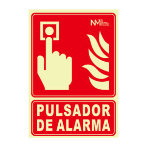 Señal pulsador pvc 0,7mm clase b 210x300mm