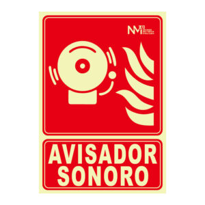 Señal avisador sonoro pvc 0,7mm clase b 210x300mm