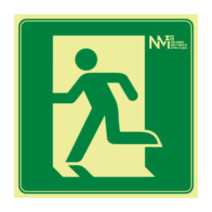 Señal salida emergencia izda pvc 0,7mm clase b distancia de vision 10