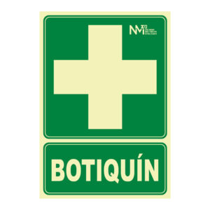 Señal botiquin pvc 0,7mm clase b distancia de vision 10m