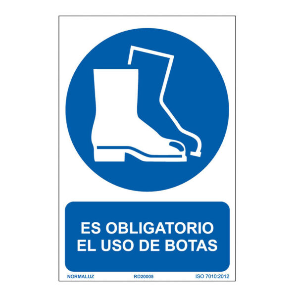 Señal obligatorio el uso de botas pvc 0,7mm 210x300mm