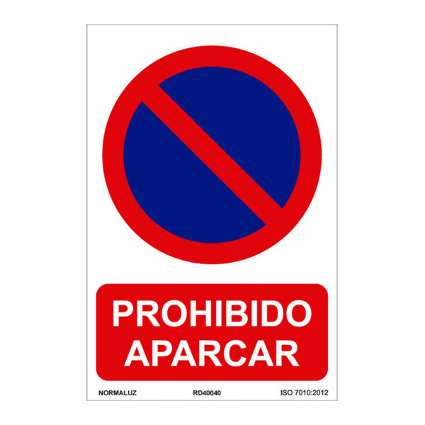 Señal prohibido aparcar pvc 0,7mm 210x300mm
