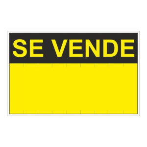 Señal se vende pvc 0,4mm amarillo 350x450mm