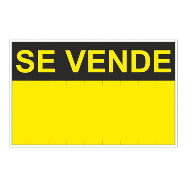 Señal se vende pvc 0,4mm amarillo 350x450mm