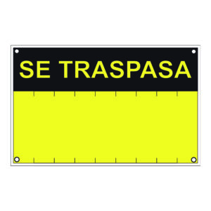 Señal se traspasa pvc 0,4mm amarillo
