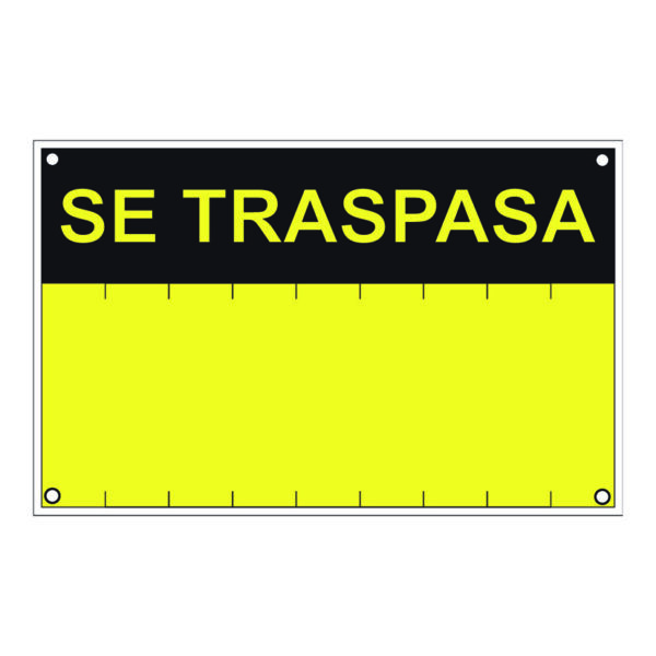 Señal se traspasa pvc 0,4mm amarillo